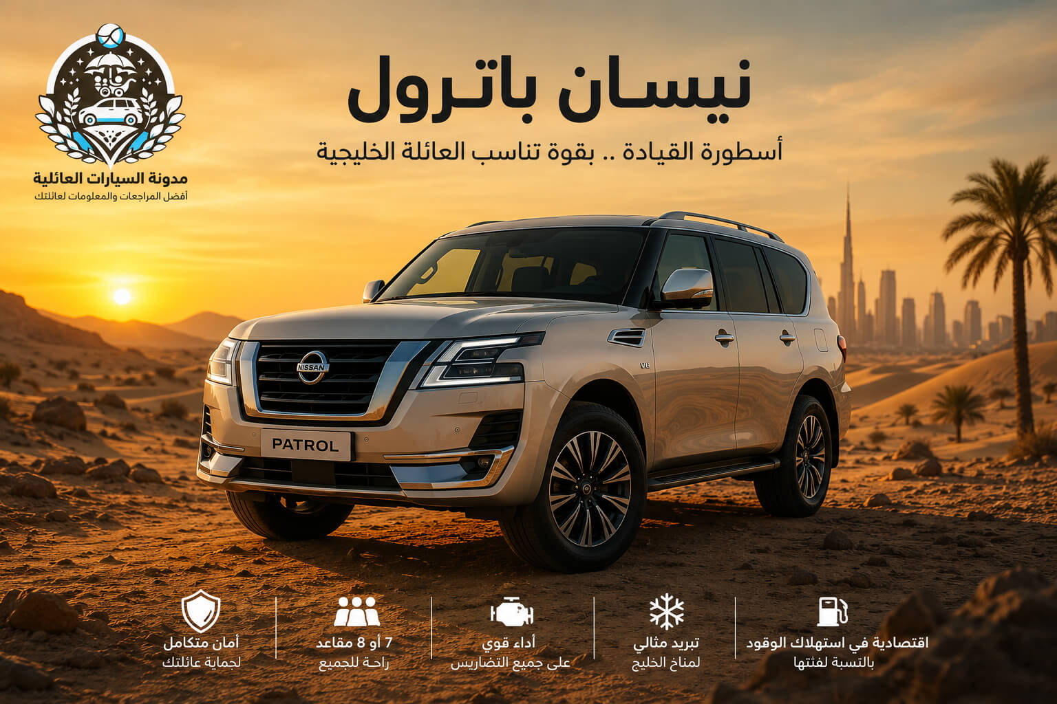 نيسان باترول في بيئة صحراوية خليجية